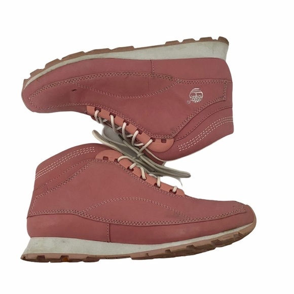 Timberland Barbie Pink Nubuck Ankle boots Leather shoes 8 - Picture 8 of 12